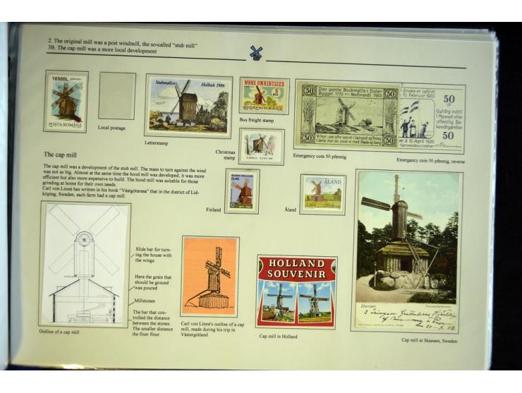 WINDMÜHLEN: 1804/1990, sehr interessante Partie von hunderten von Briefen, Ganzsachen, Bildganzsachen, Luftpost, Freistempler