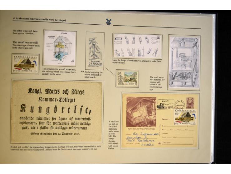 WINDMÜHLEN: 1804/1990, sehr interessante Partie von hunderten von Briefen, Ganzsachen, Bildganzsachen, Luftpost, Freistempler