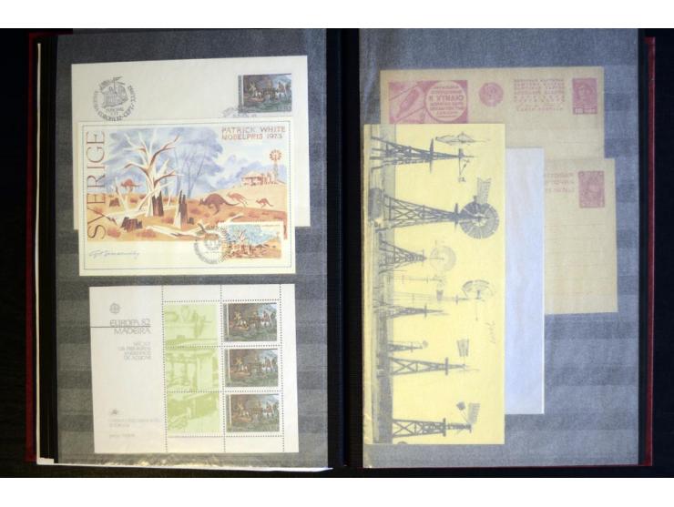 WINDMÜHLEN: 1804/1990, sehr interessante Partie von hunderten von Briefen, Ganzsachen, Bildganzsachen, Luftpost, Freistempler