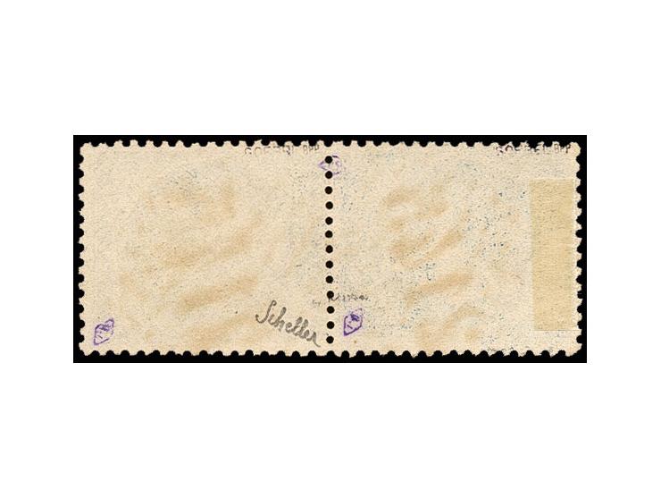 25 c. blue, vertical tête-bêche pair, neatly cancelled, very fine, sign. Goebel BPP and Scheller with certificate (2015) (Yve