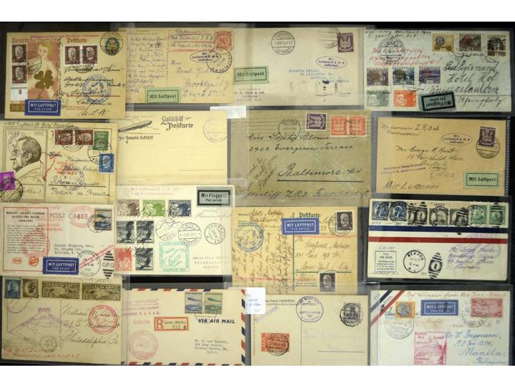 1920/1939, fast 190 Briefe und Karten mit einigen besseren Frankaturen, etwas Vertragstaatenpost, interessante Bordpost, Olym