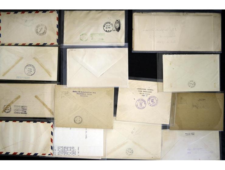 1920/1939, fast 190 Briefe und Karten mit einigen besseren Frankaturen, etwas Vertragstaatenpost, interessante Bordpost, Olym