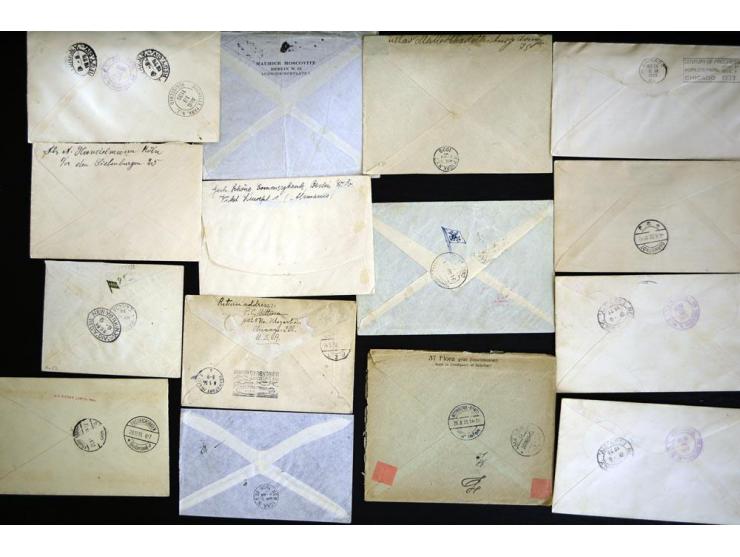 1920/1939, fast 190 Briefe und Karten mit einigen besseren Frankaturen, etwas Vertragstaatenpost, interessante Bordpost, Olym