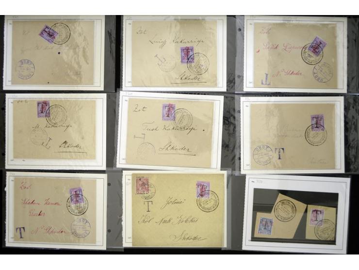 1913/38, postfrischer, ungebrauchter und gestempelter Bestand mit u.a. Mi.-Nr. 1 (2), 2A (6), Adler-Aufdrucke meist mehrfach,