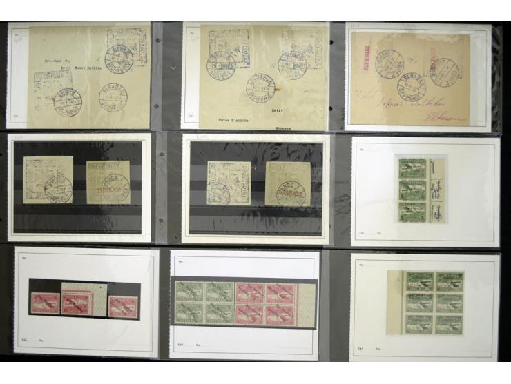 1913/38, postfrischer, ungebrauchter und gestempelter Bestand mit u.a. Mi.-Nr. 1 (2), 2A (6), Adler-Aufdrucke meist mehrfach,