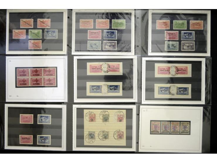 1913/38, postfrischer, ungebrauchter und gestempelter Bestand mit u.a. Mi.-Nr. 1 (2), 2A (6), Adler-Aufdrucke meist mehrfach,