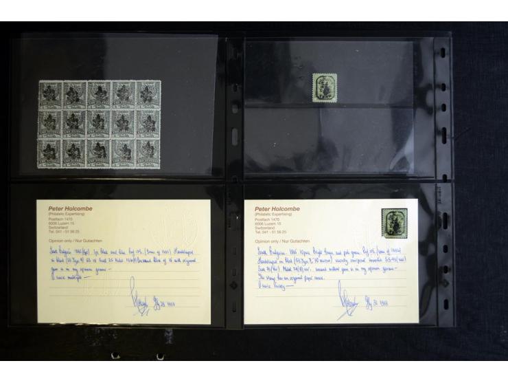 EASTERN ROUMELIA: 1881/85, collection of mint and used stamps, covers/cards, surcharged blocks with 8 certificates Holcombe, 