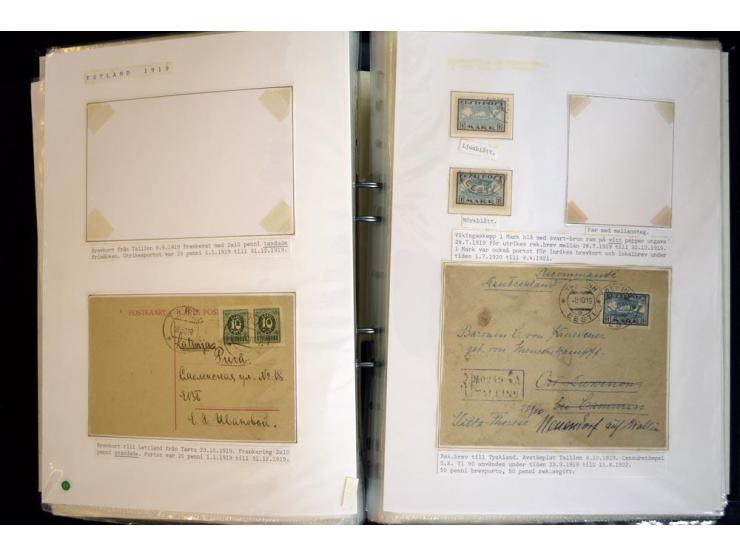 1915/1940, interessante, meist gestempelte Sammlung mit diversen Briefen, sowie diversen Ganzsachen dabei u.a. DUB1 gebraucht