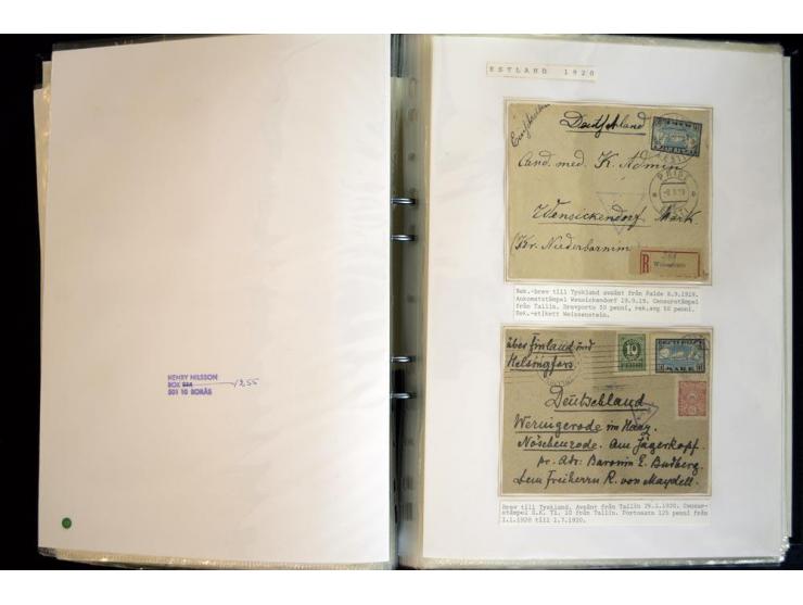 1915/1940, interessante, meist gestempelte Sammlung mit diversen Briefen, sowie diversen Ganzsachen dabei u.a. DUB1 gebraucht