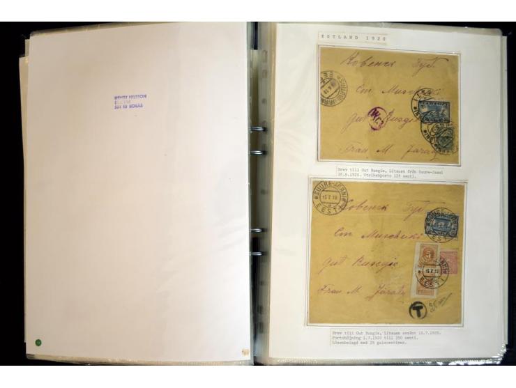 1915/1940, interessante, meist gestempelte Sammlung mit diversen Briefen, sowie diversen Ganzsachen dabei u.a. DUB1 gebraucht