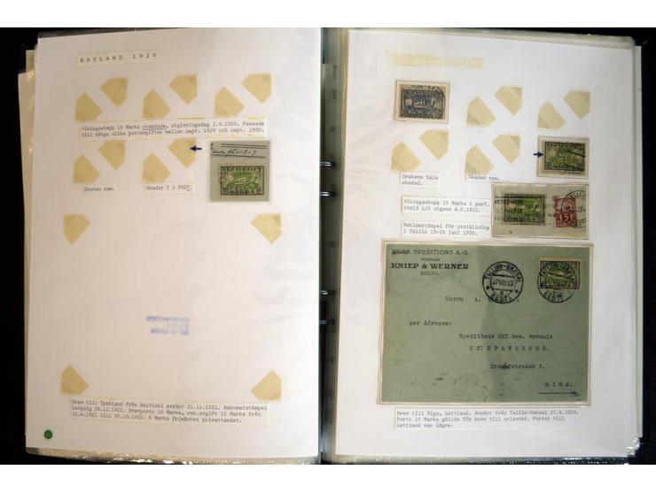 1915/1940, interessante, meist gestempelte Sammlung mit diversen Briefen, sowie diversen Ganzsachen dabei u.a. DUB1 gebraucht