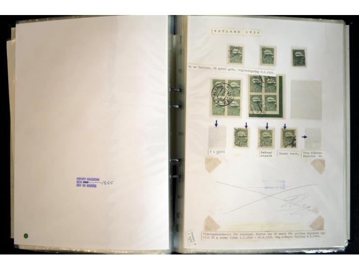 1915/1940, interessante, meist gestempelte Sammlung mit diversen Briefen, sowie diversen Ganzsachen dabei u.a. DUB1 gebraucht