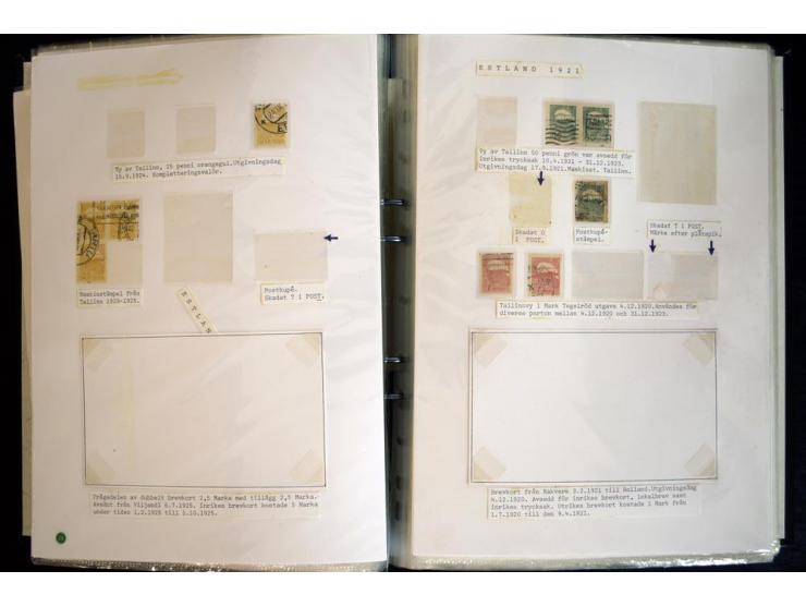 1915/1940, interessante, meist gestempelte Sammlung mit diversen Briefen, sowie diversen Ganzsachen dabei u.a. DUB1 gebraucht