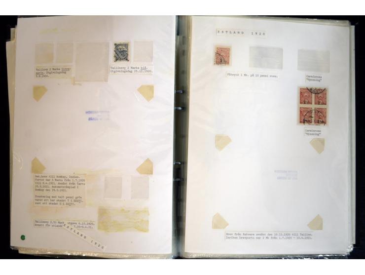 1915/1940, interessante, meist gestempelte Sammlung mit diversen Briefen, sowie diversen Ganzsachen dabei u.a. DUB1 gebraucht