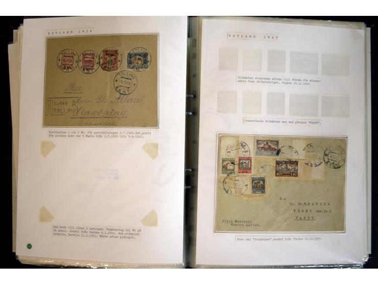 1915/1940, interessante, meist gestempelte Sammlung mit diversen Briefen, sowie diversen Ganzsachen dabei u.a. DUB1 gebraucht