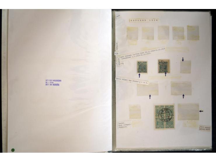 1915/1940, interessante, meist gestempelte Sammlung mit diversen Briefen, sowie diversen Ganzsachen dabei u.a. DUB1 gebraucht