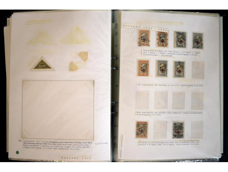 1915/1940, interessante, meist gestempelte Sammlung mit diversen Briefen, sowie diversen Ganzsachen dabei u.a. DUB1 gebraucht