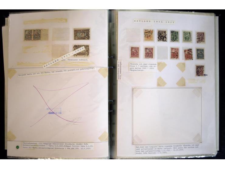 1915/1940, interessante, meist gestempelte Sammlung mit diversen Briefen, sowie diversen Ganzsachen dabei u.a. DUB1 gebraucht