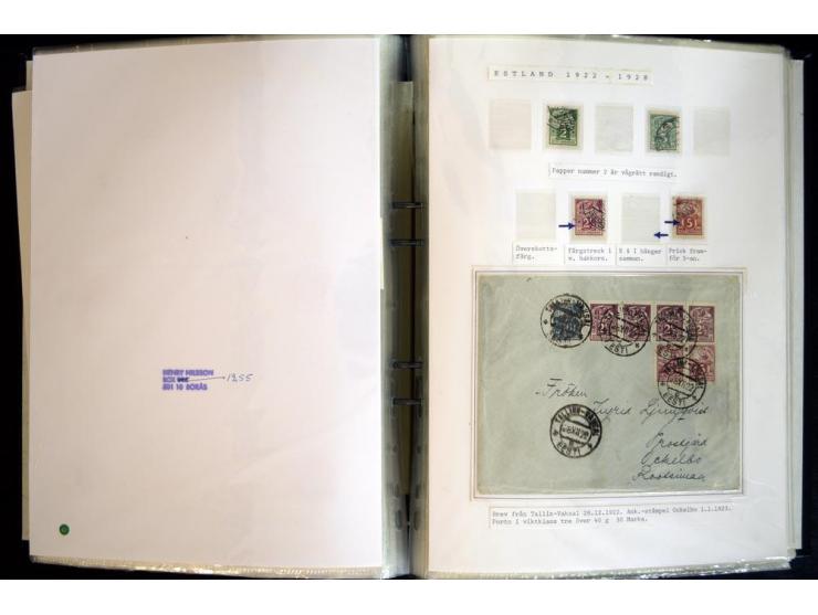 1915/1940, interessante, meist gestempelte Sammlung mit diversen Briefen, sowie diversen Ganzsachen dabei u.a. DUB1 gebraucht