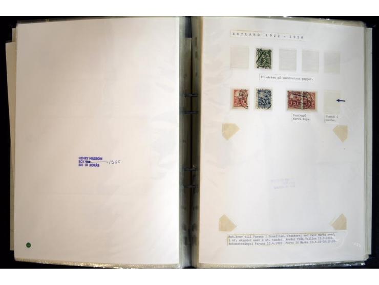 1915/1940, interessante, meist gestempelte Sammlung mit diversen Briefen, sowie diversen Ganzsachen dabei u.a. DUB1 gebraucht
