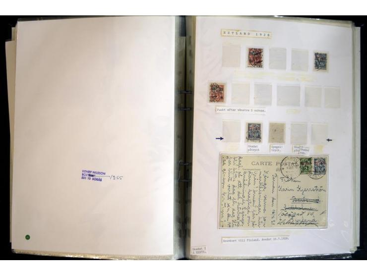 1915/1940, interessante, meist gestempelte Sammlung mit diversen Briefen, sowie diversen Ganzsachen dabei u.a. DUB1 gebraucht