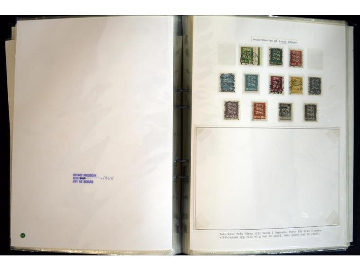 1915/1940, interessante, meist gestempelte Sammlung mit diversen Briefen, sowie diversen Ganzsachen dabei u.a. DUB1 gebraucht