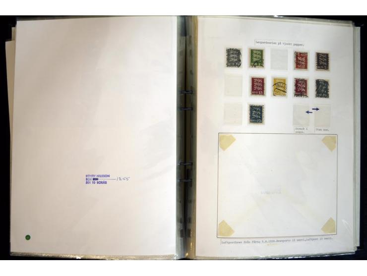 1915/1940, interessante, meist gestempelte Sammlung mit diversen Briefen, sowie diversen Ganzsachen dabei u.a. DUB1 gebraucht