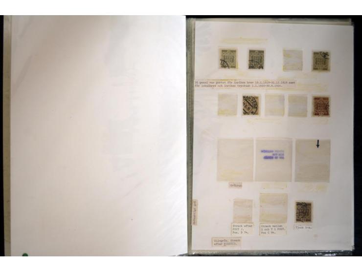1915/1940, interessante, meist gestempelte Sammlung mit diversen Briefen, sowie diversen Ganzsachen dabei u.a. DUB1 gebraucht