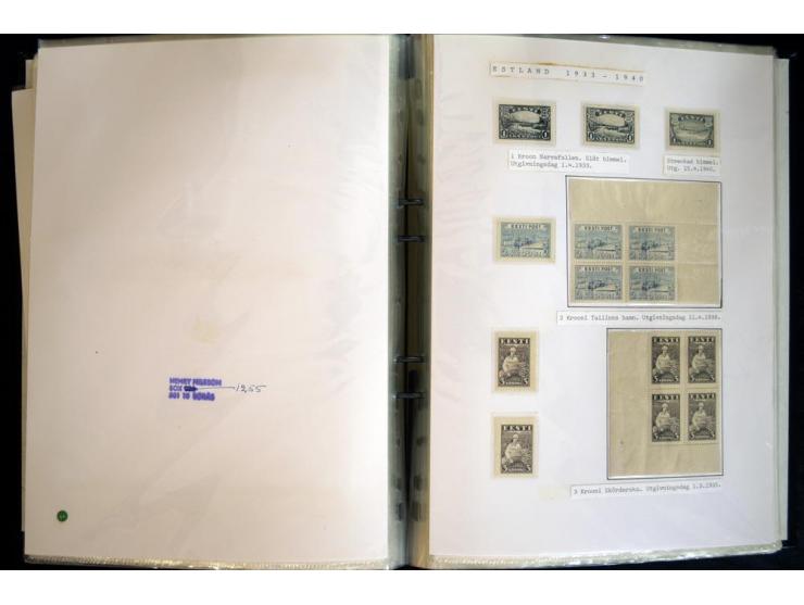 1915/1940, interessante, meist gestempelte Sammlung mit diversen Briefen, sowie diversen Ganzsachen dabei u.a. DUB1 gebraucht