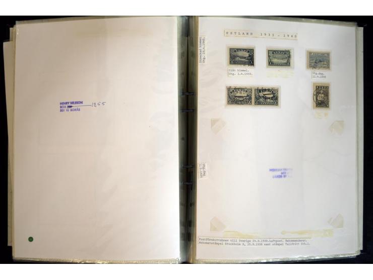 1915/1940, interessante, meist gestempelte Sammlung mit diversen Briefen, sowie diversen Ganzsachen dabei u.a. DUB1 gebraucht