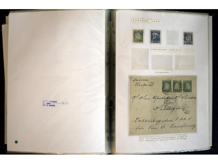 1915/1940, interessante, meist gestempelte Sammlung mit diversen Briefen, sowie diversen Ganzsachen dabei u.a. DUB1 gebraucht