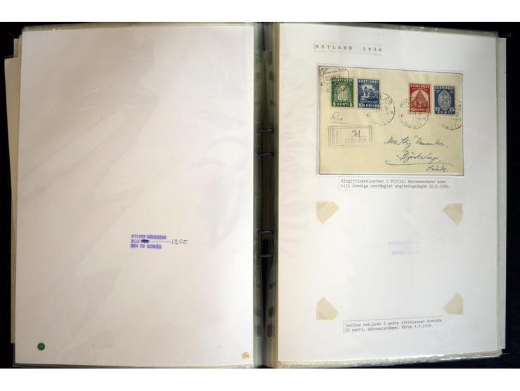 1915/1940, interessante, meist gestempelte Sammlung mit diversen Briefen, sowie diversen Ganzsachen dabei u.a. DUB1 gebraucht