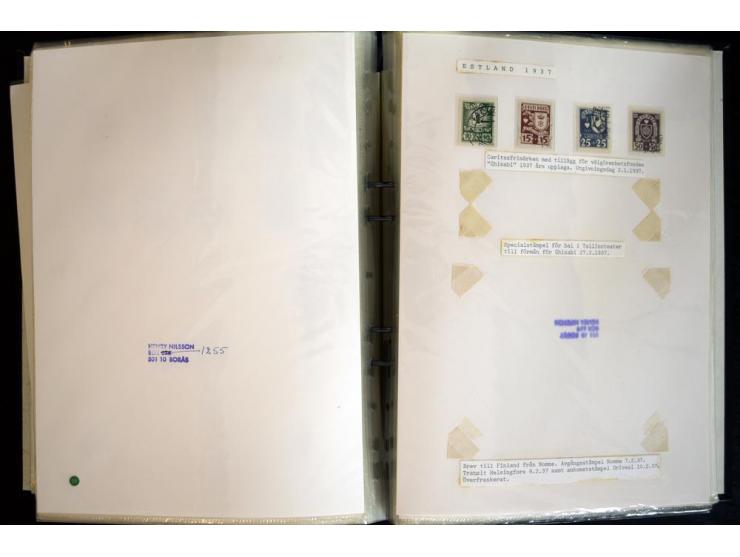 1915/1940, interessante, meist gestempelte Sammlung mit diversen Briefen, sowie diversen Ganzsachen dabei u.a. DUB1 gebraucht
