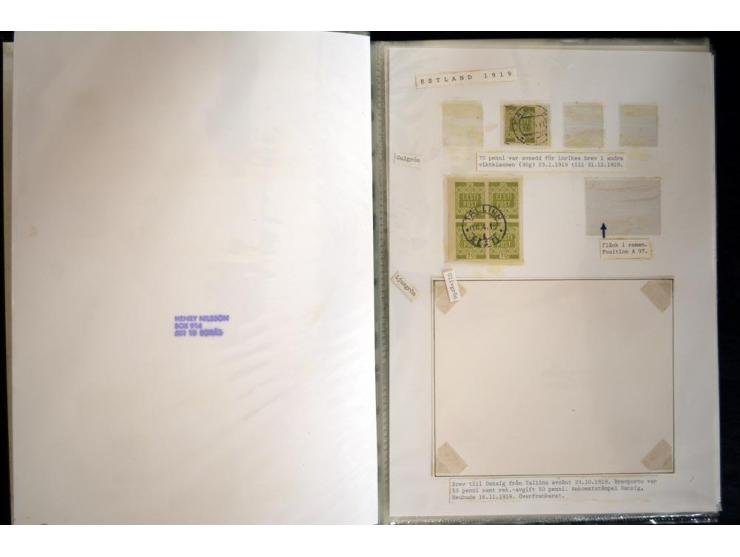 1915/1940, interessante, meist gestempelte Sammlung mit diversen Briefen, sowie diversen Ganzsachen dabei u.a. DUB1 gebraucht