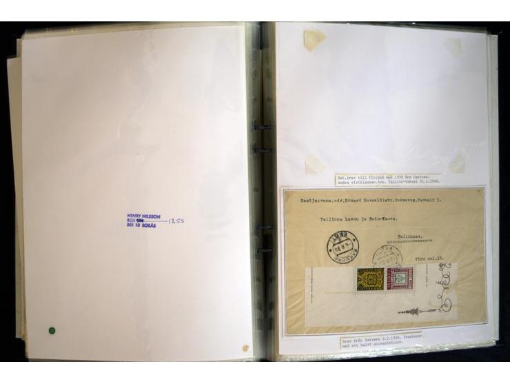1915/1940, interessante, meist gestempelte Sammlung mit diversen Briefen, sowie diversen Ganzsachen dabei u.a. DUB1 gebraucht