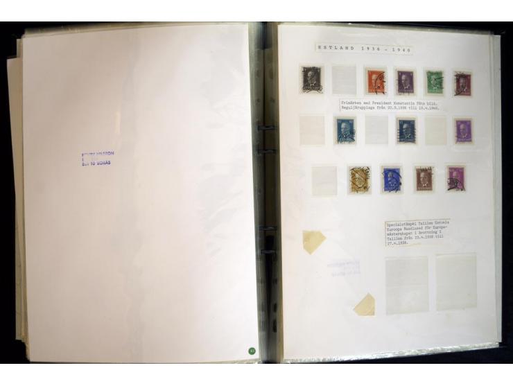 1915/1940, interessante, meist gestempelte Sammlung mit diversen Briefen, sowie diversen Ganzsachen dabei u.a. DUB1 gebraucht