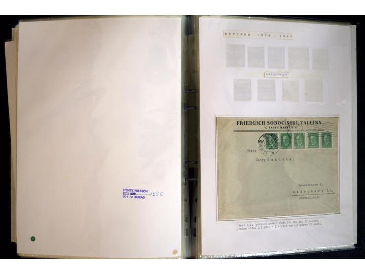 1915/1940, interessante, meist gestempelte Sammlung mit diversen Briefen, sowie diversen Ganzsachen dabei u.a. DUB1 gebraucht