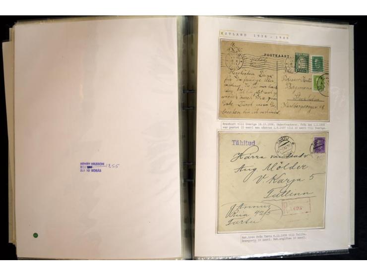 1915/1940, interessante, meist gestempelte Sammlung mit diversen Briefen, sowie diversen Ganzsachen dabei u.a. DUB1 gebraucht