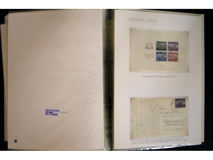 1915/1940, interessante, meist gestempelte Sammlung mit diversen Briefen, sowie diversen Ganzsachen dabei u.a. DUB1 gebraucht