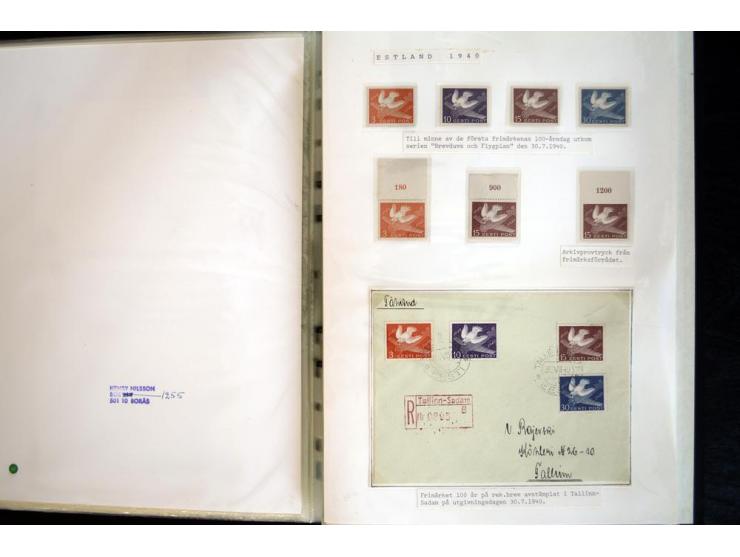 1915/1940, interessante, meist gestempelte Sammlung mit diversen Briefen, sowie diversen Ganzsachen dabei u.a. DUB1 gebraucht
