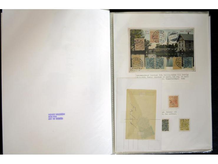 1915/1940, interessante, meist gestempelte Sammlung mit diversen Briefen, sowie diversen Ganzsachen dabei u.a. DUB1 gebraucht