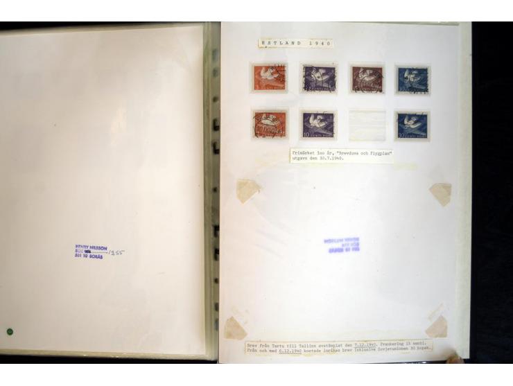 1915/1940, interessante, meist gestempelte Sammlung mit diversen Briefen, sowie diversen Ganzsachen dabei u.a. DUB1 gebraucht