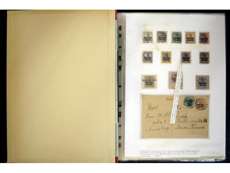 1915/1940, interessante, meist gestempelte Sammlung mit diversen Briefen, sowie diversen Ganzsachen dabei u.a. DUB1 gebraucht