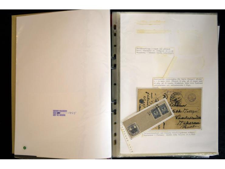 1915/1940, interessante, meist gestempelte Sammlung mit diversen Briefen, sowie diversen Ganzsachen dabei u.a. DUB1 gebraucht