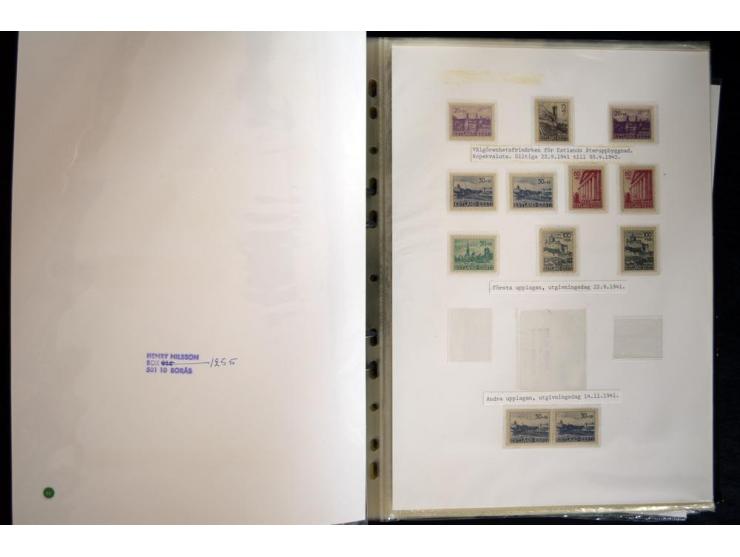 1915/1940, interessante, meist gestempelte Sammlung mit diversen Briefen, sowie diversen Ganzsachen dabei u.a. DUB1 gebraucht