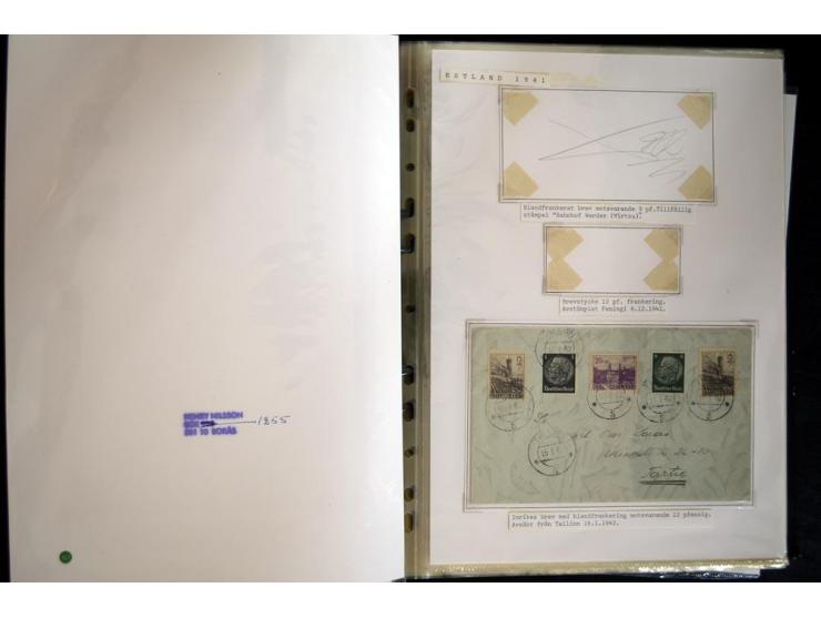 1915/1940, interessante, meist gestempelte Sammlung mit diversen Briefen, sowie diversen Ganzsachen dabei u.a. DUB1 gebraucht