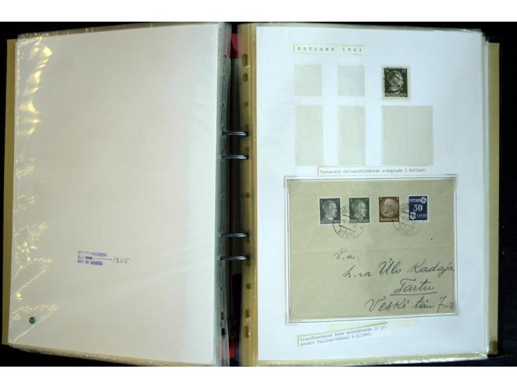 1915/1940, interessante, meist gestempelte Sammlung mit diversen Briefen, sowie diversen Ganzsachen dabei u.a. DUB1 gebraucht