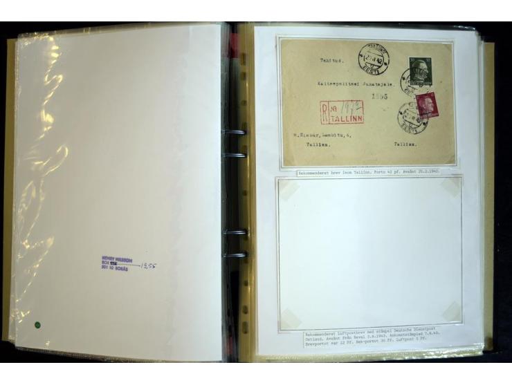 1915/1940, interessante, meist gestempelte Sammlung mit diversen Briefen, sowie diversen Ganzsachen dabei u.a. DUB1 gebraucht