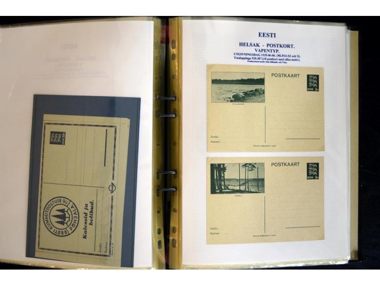 1915/1940, interessante, meist gestempelte Sammlung mit diversen Briefen, sowie diversen Ganzsachen dabei u.a. DUB1 gebraucht