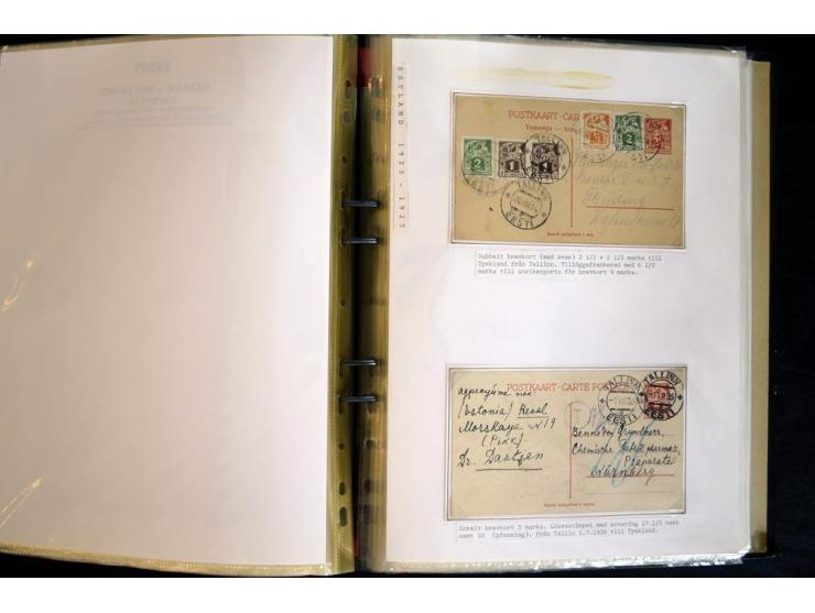 1915/1940, interessante, meist gestempelte Sammlung mit diversen Briefen, sowie diversen Ganzsachen dabei u.a. DUB1 gebraucht